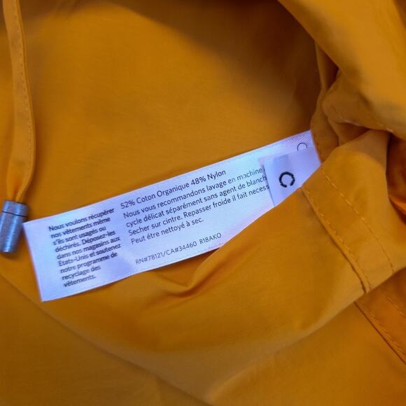 EILEEN FISHER Women's Hooded Windbreaker Front Zip Jacket Mango Orange Sz M - Picture 13 of 13